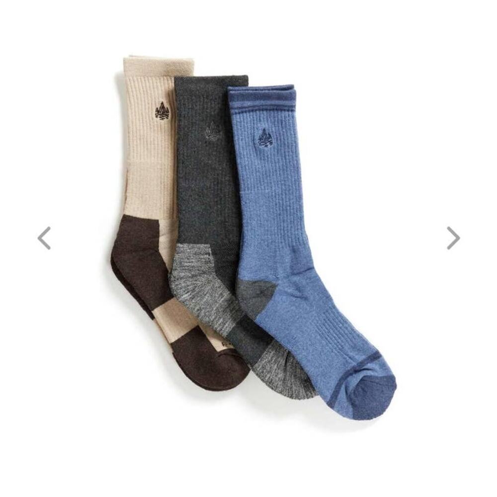 NWT Rainforest Unisex Wool Blend Crew Socks - 3 pack - Mens 6-12